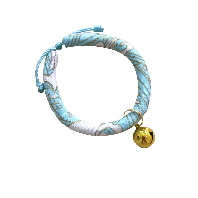 Japanese style pet cat and dog collar necklace - Light Blue B
