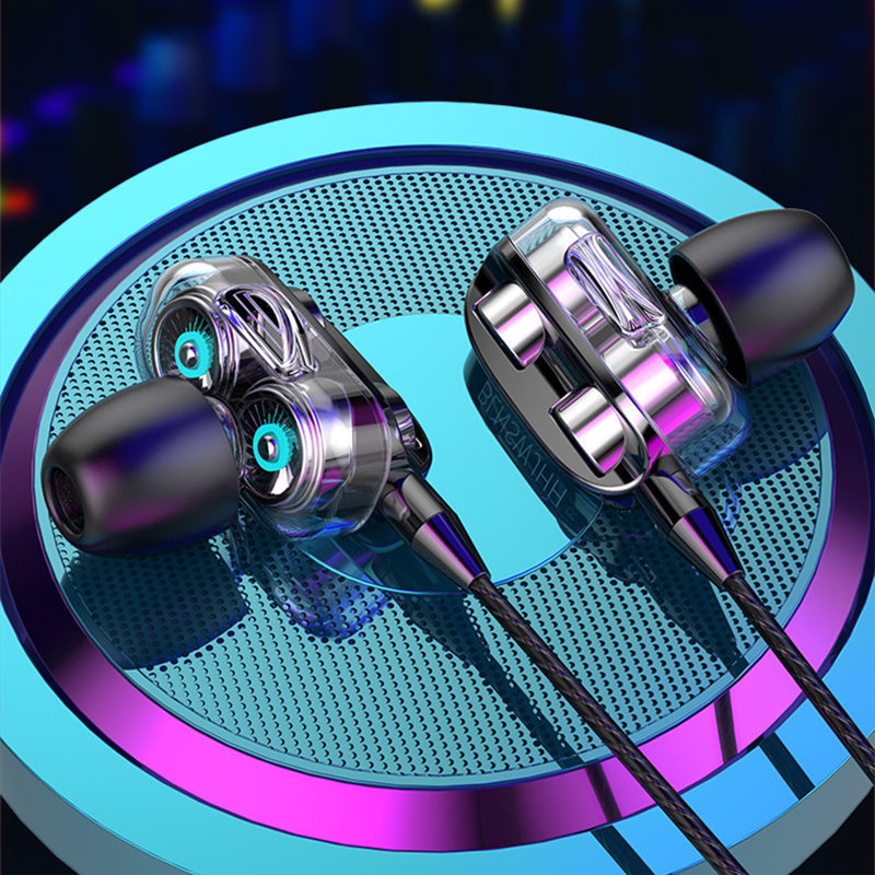 Auriculares bobina dual altavoz dual