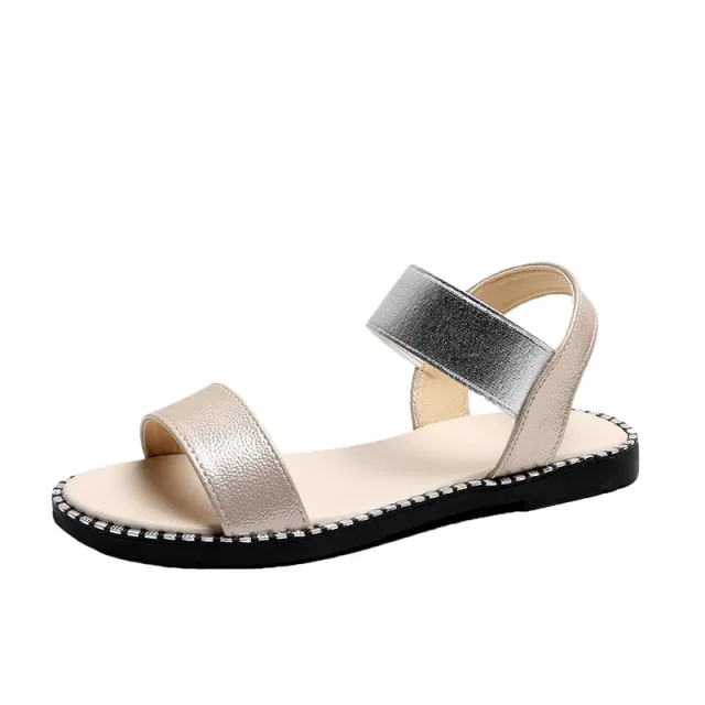 Flat heel sandals women flat non slip sandals Gold - Shop at LoveMi