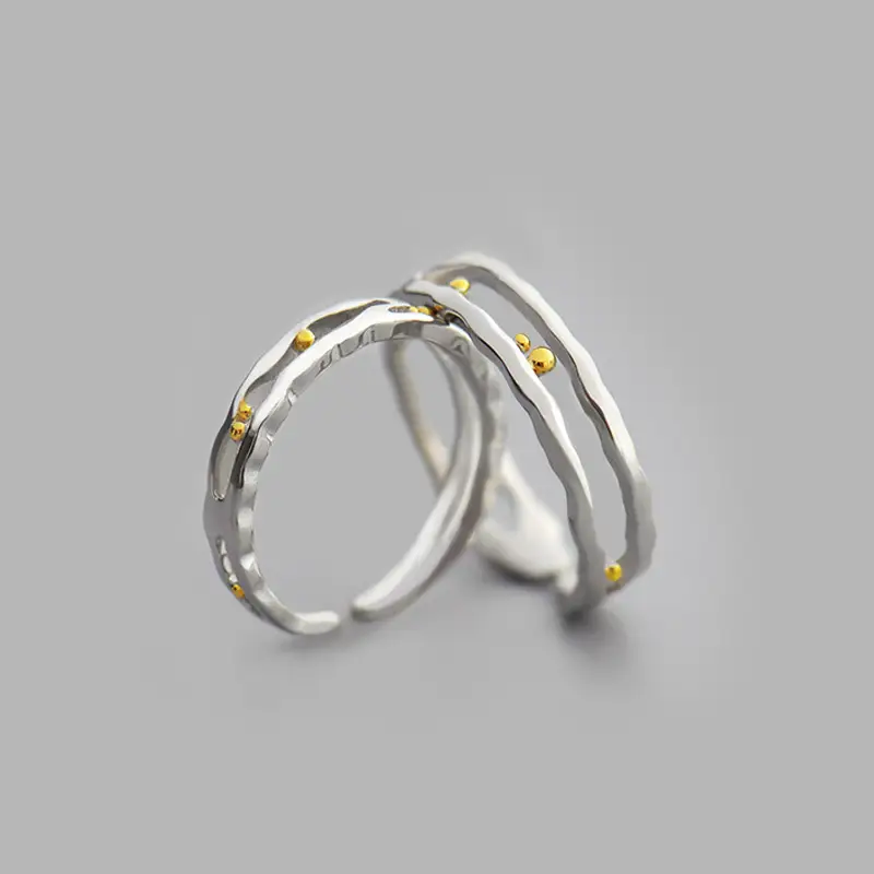Simple men and women opening ring