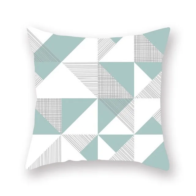 Green bright color geometric pillow cushion - Geometry