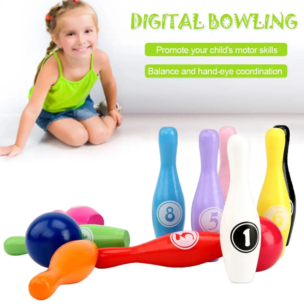 Cartoon digital bowling toy