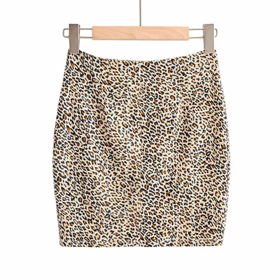 Animal print waist skirt