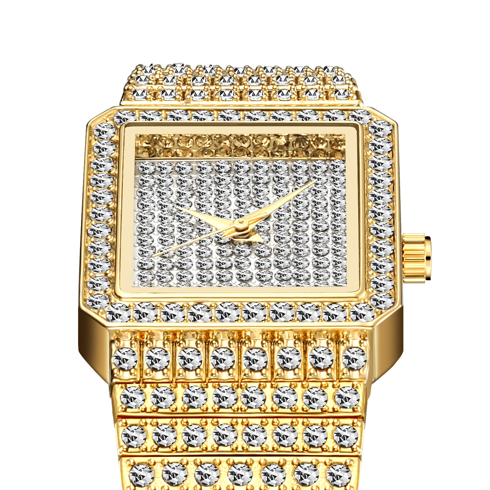 Women's watch with square gypsophila subdial