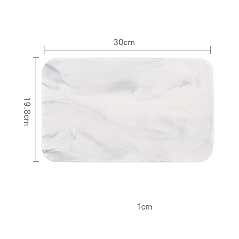Nordic simple marbled ceramic tray White - Shop at LoveMi