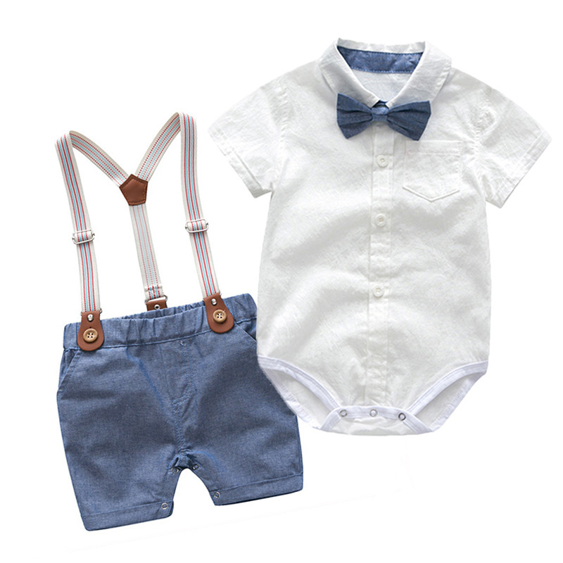Baby bow tie bag butt shirt set