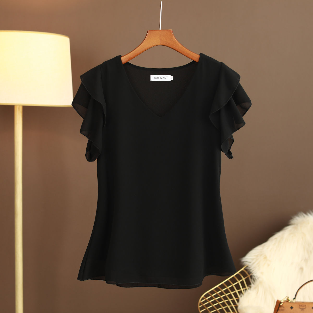 V-neck Chiffon Top