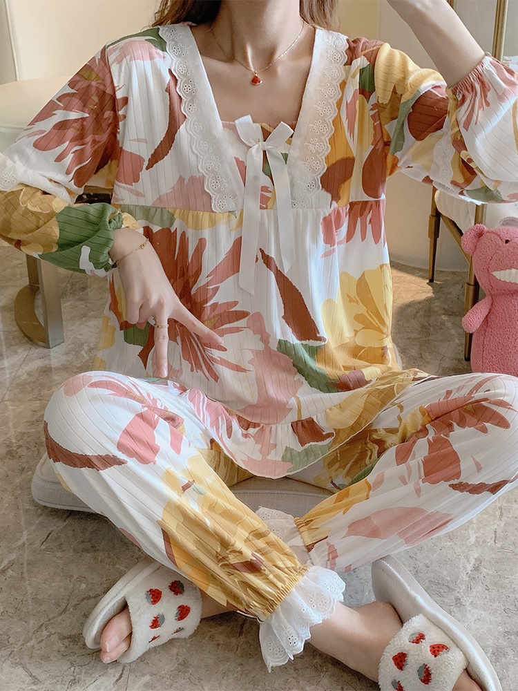 Cotton baggy cute pajamas suit