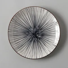 Creative tableware dishes - Blue Strips - View 1