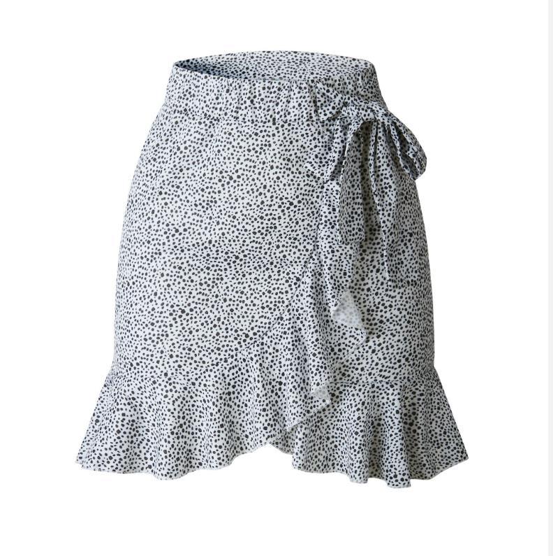Ruffle skirt evening high waist skirt