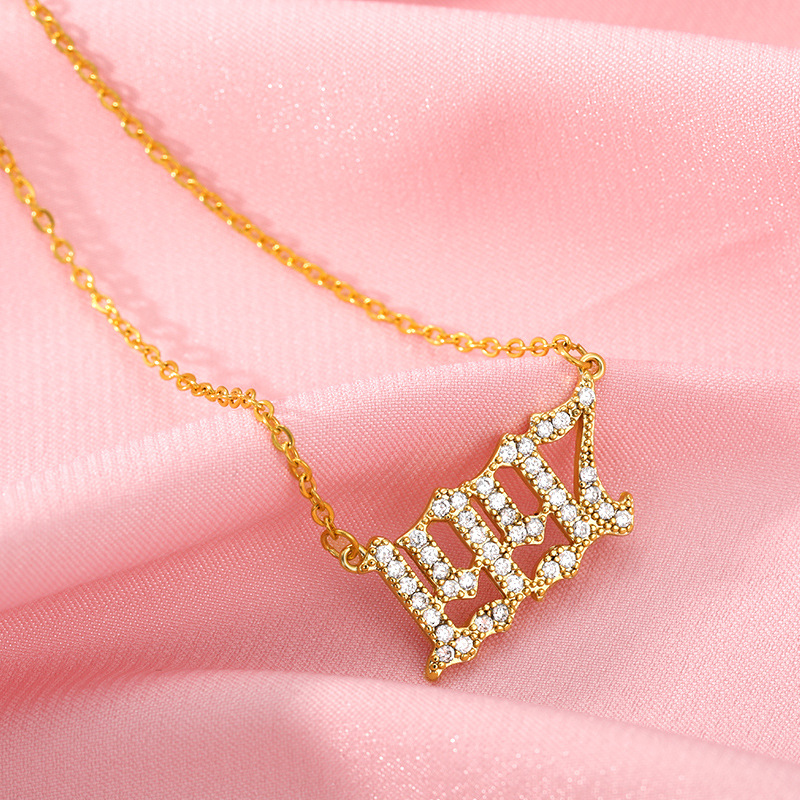 Year number necklace