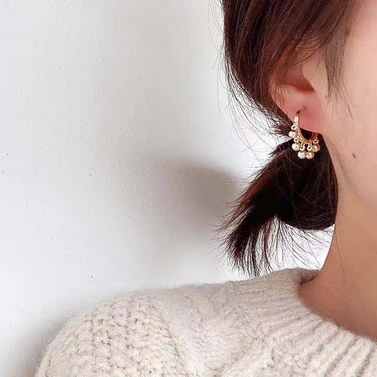French Circle Hoop Earrings