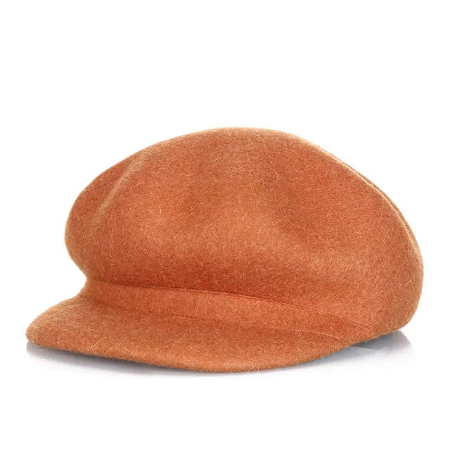 Pure wool ladies classic beret Orange - Shop at LoveMi