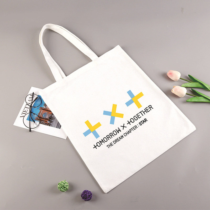 Women's white cheer canvas bag