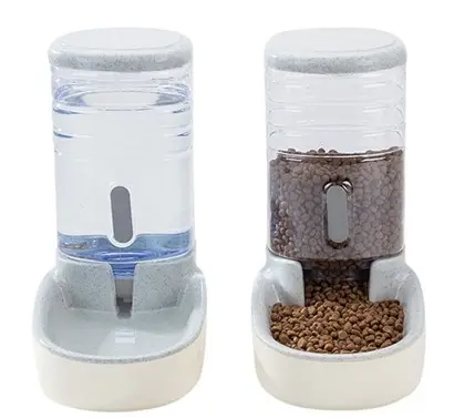 Pet dog automatic feeder microphone drinking fountain