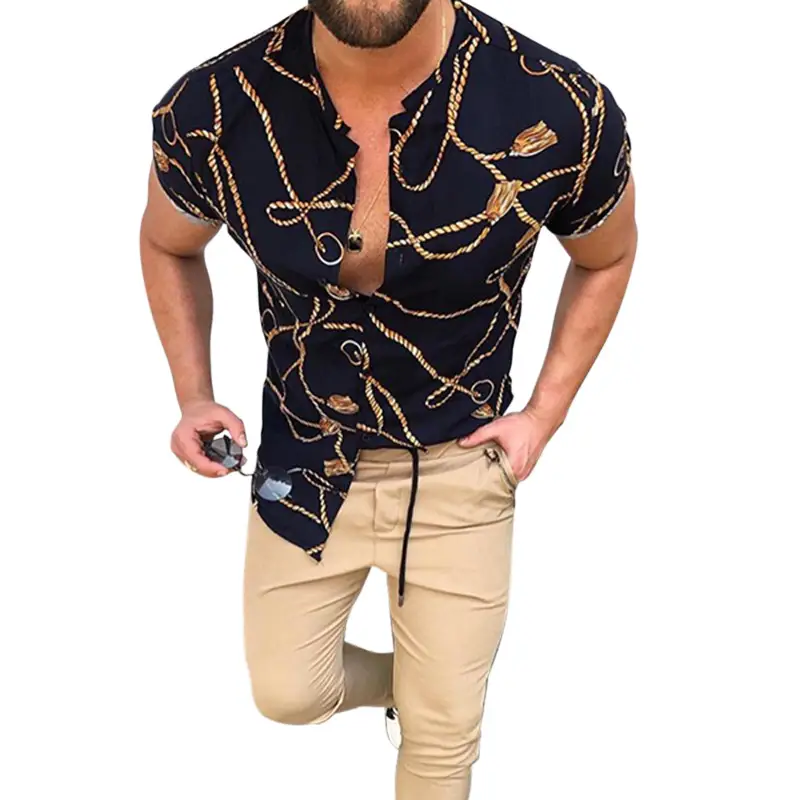 Printed top short sleeve shirt