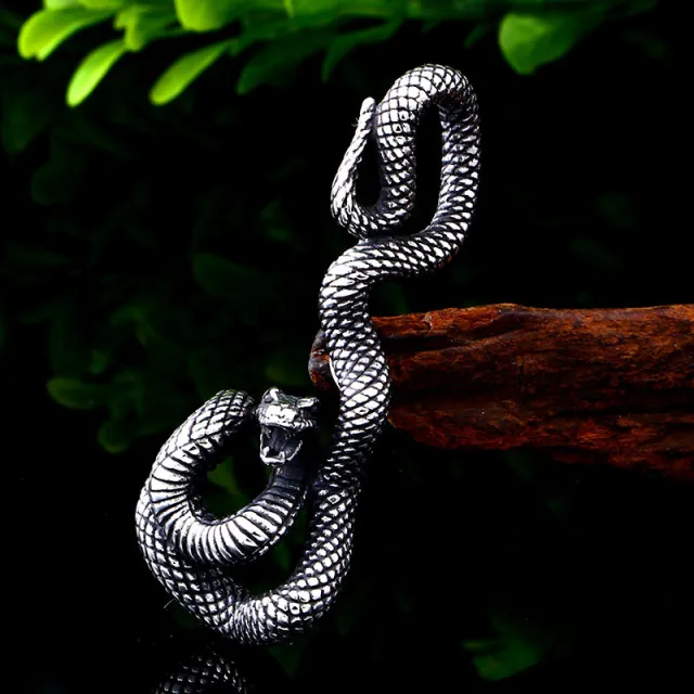 Vintage snake pendant Silver - Shop at LoveMi