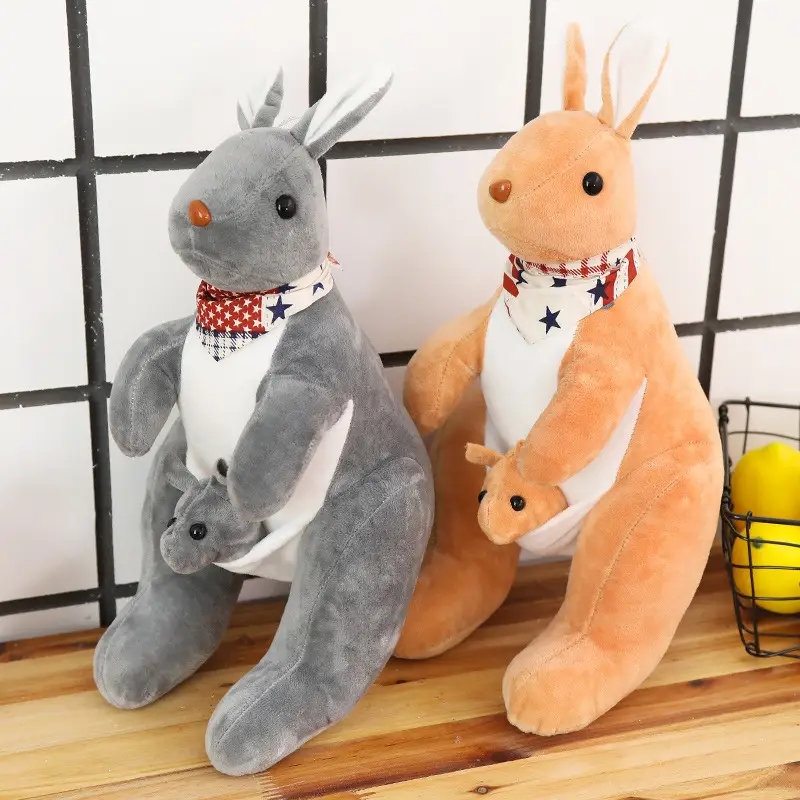 Mother and Joey Kangaroo Plush Toy Stuffed Animal