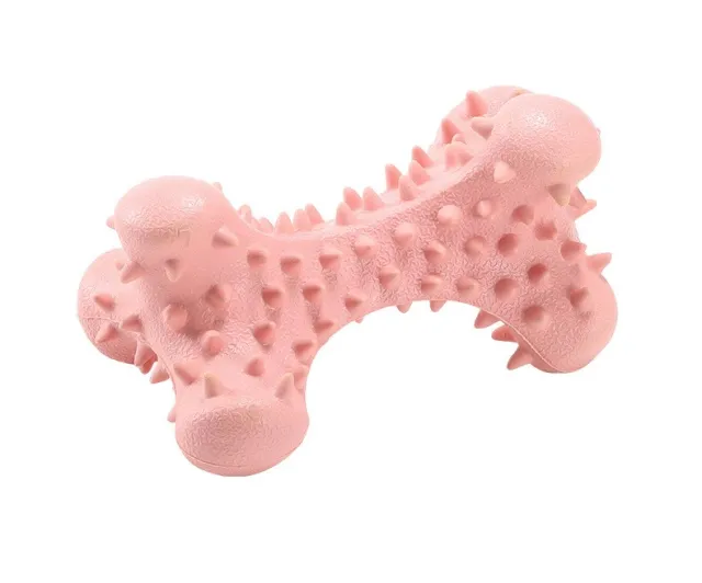 Bite resistant piercing bone dog bite toy Pink - Shop at LoveMi