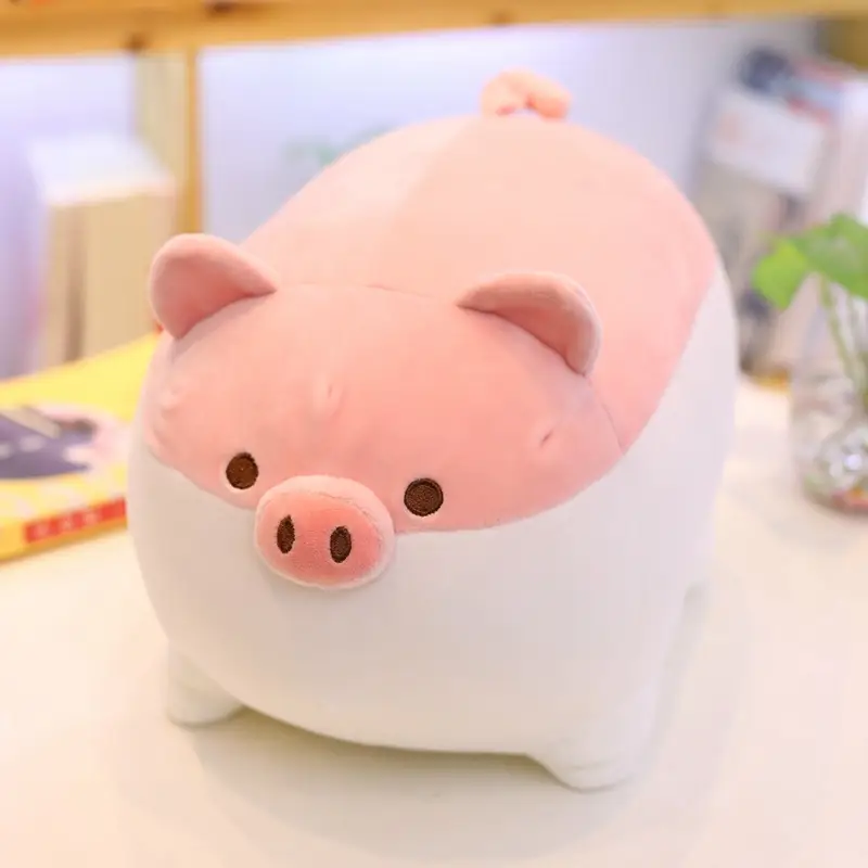 Soft Pig Plush Pillow Stuffed Animal Toy for Kids and Adults — Pink, 50cm