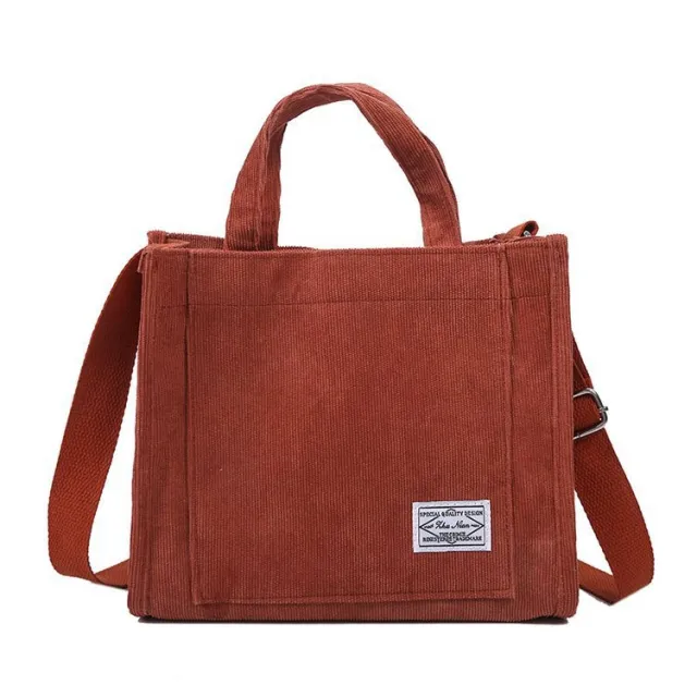 Large capacity corduroy crossbody bag Red - Shop at LoveMi