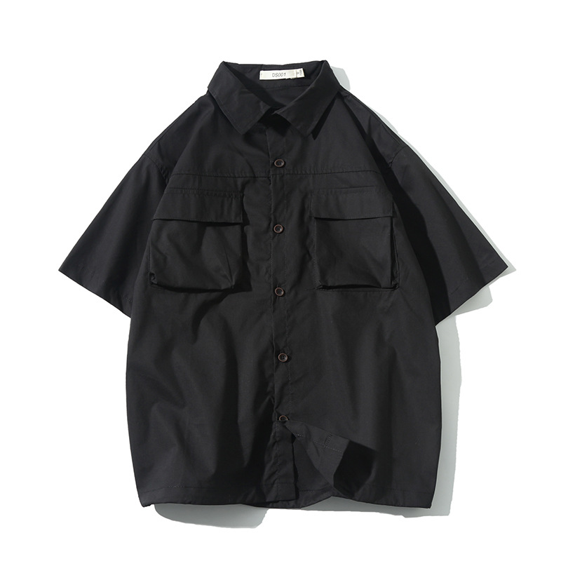 Summer drawstring hem tooling short sleeve