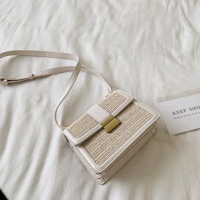Crossbody woven bag White - Shop at LoveMi