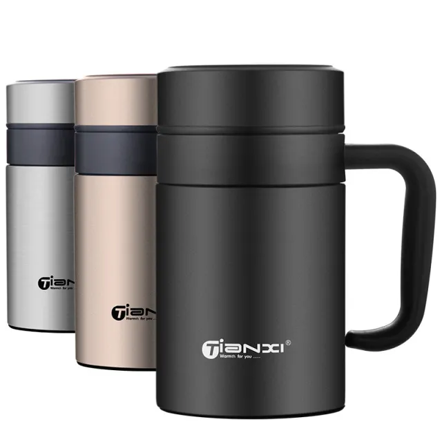 Stainless steel cup with handle Black - Shop at LoveMi