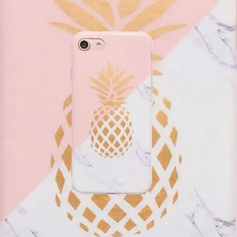 Stitching Pineapple Marble Phone Case