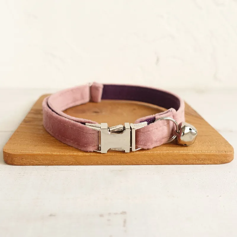 Soft and comfortable adjustable pet collar - Pink Purple