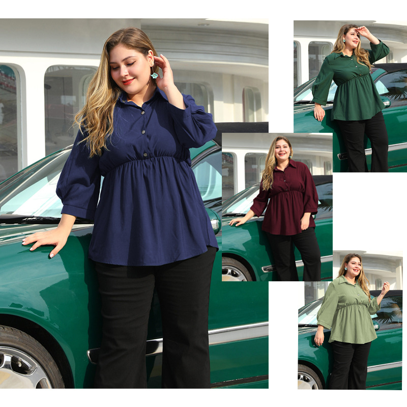 Slim fit oversized shirt with waist