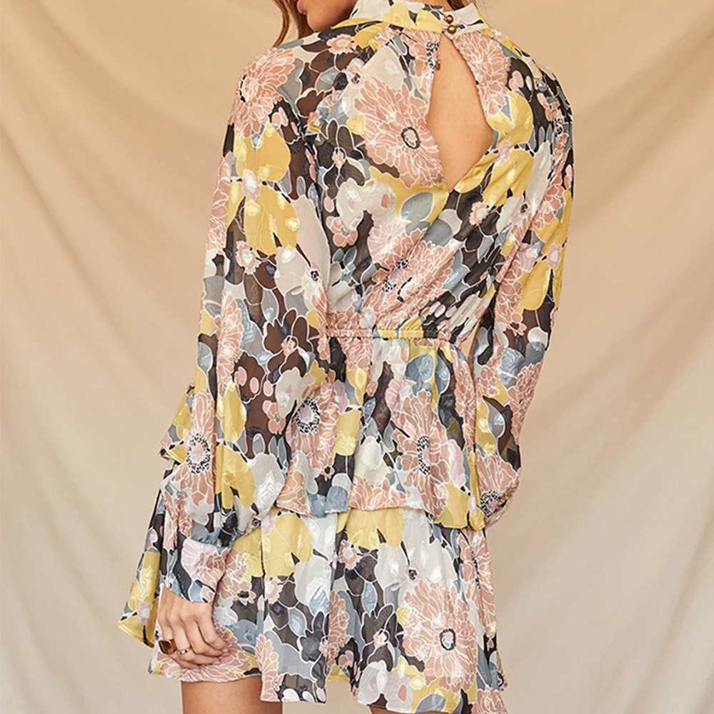 High neck halter dress