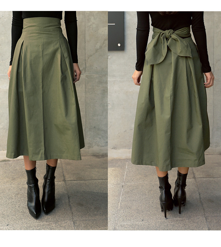 A-line skirt umbrella skirt super fire bow