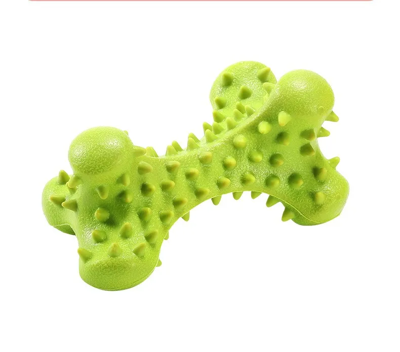 Bite-resistant piercing bone dog bite toy - Green
