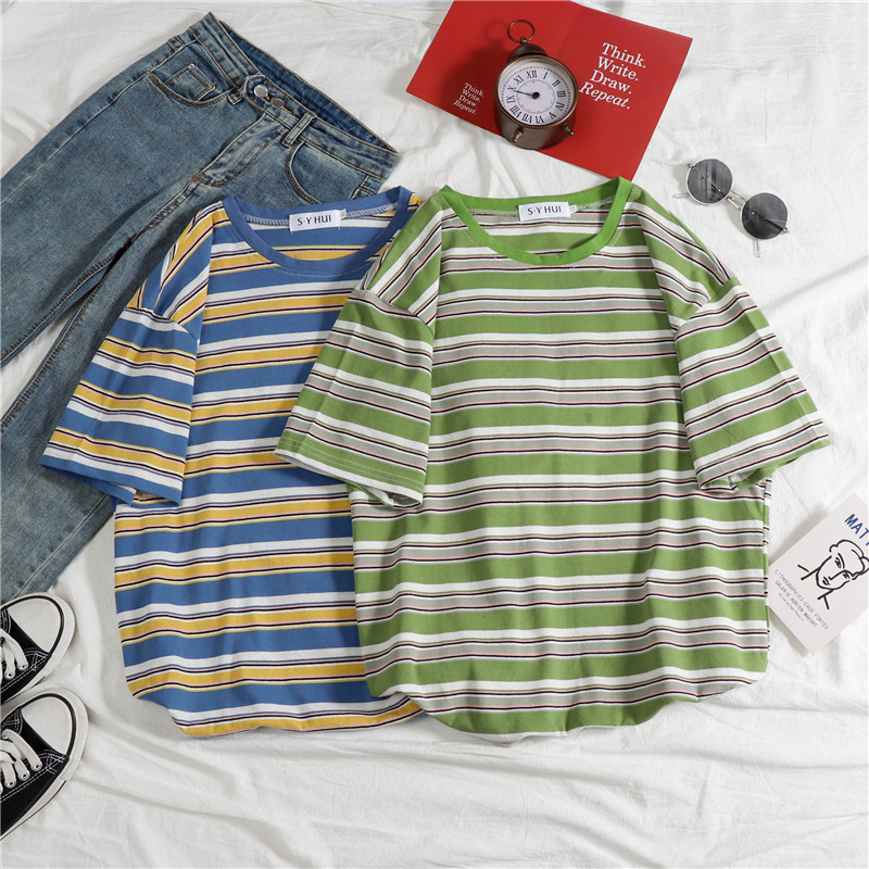 Loose striped top
