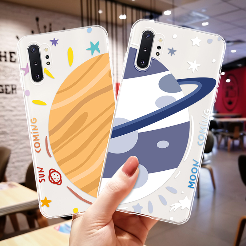 Funda para celular Samsung con diseño sol y luna