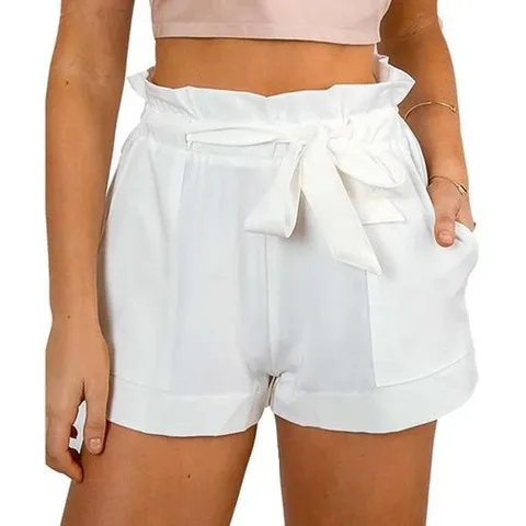 Wide leg shorts with fungus White - Shop at LoveMi