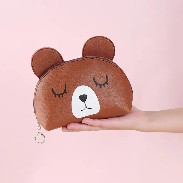 Girl's heart wash makeup bag Brown - Shop at LoveMi