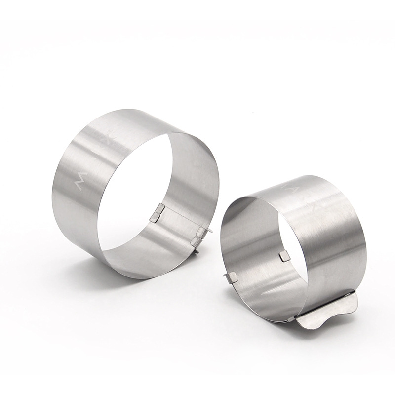 Stainless steel round adjustable mousse ring