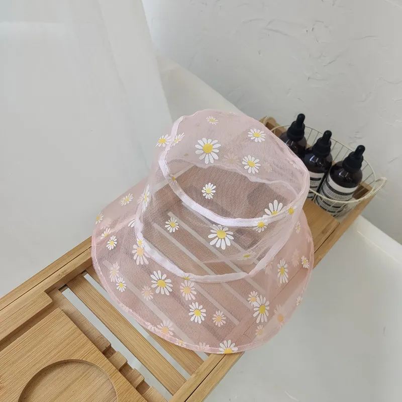Organza lace fisherman hat - Pink