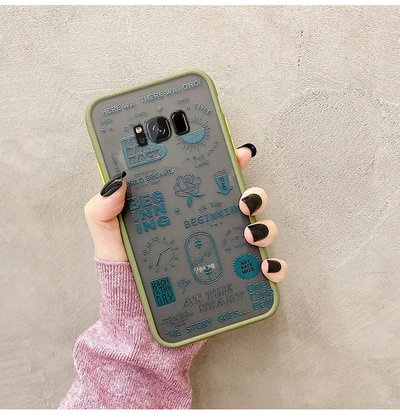 English label frosted phone case
