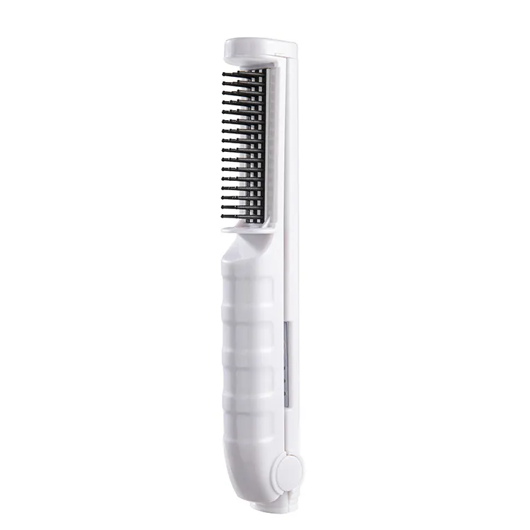 Cordless dual-purpose hair straightening comb - White