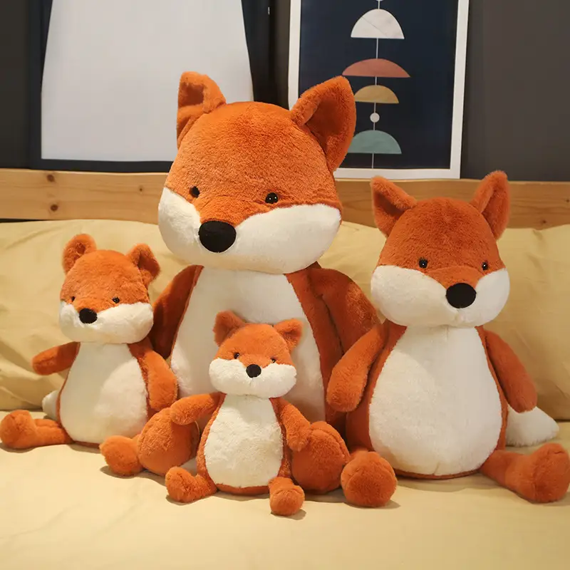 Realistic fox plush toy