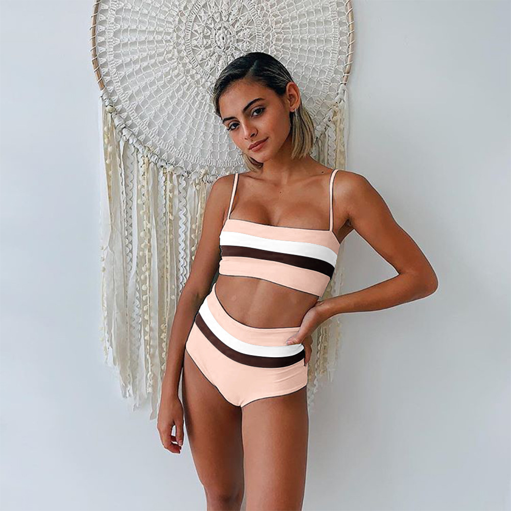 Title 8, Striped print sexy swimsuit