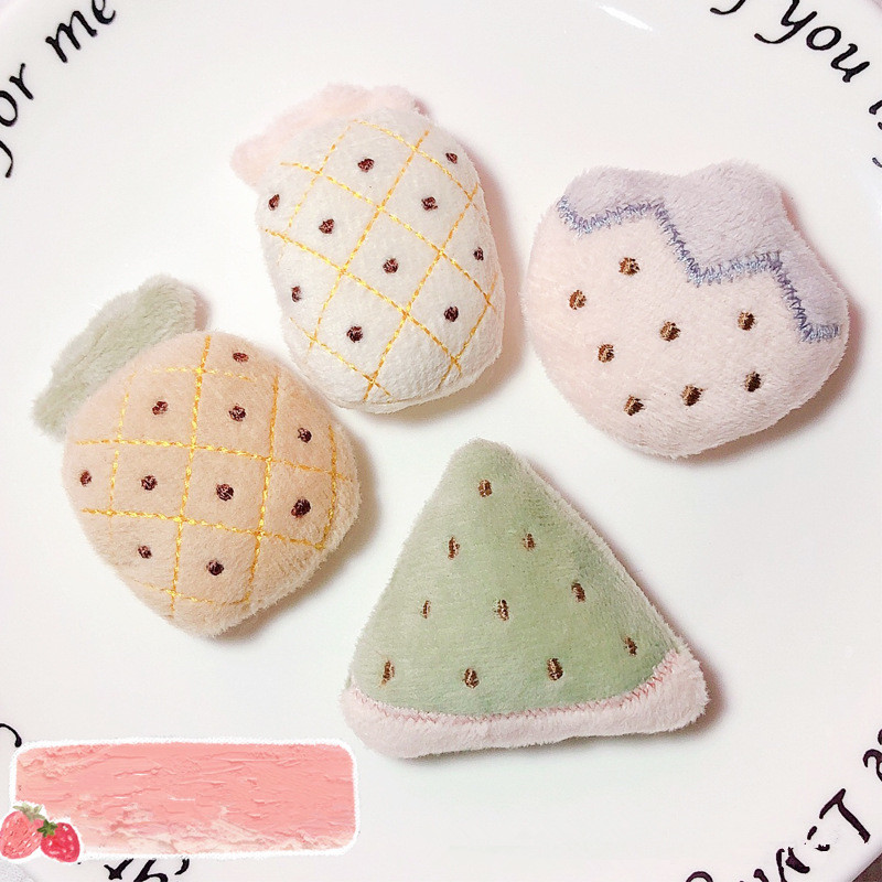 Fruit plush brooch