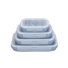 Silicone lunch box - Blue1 - View 1