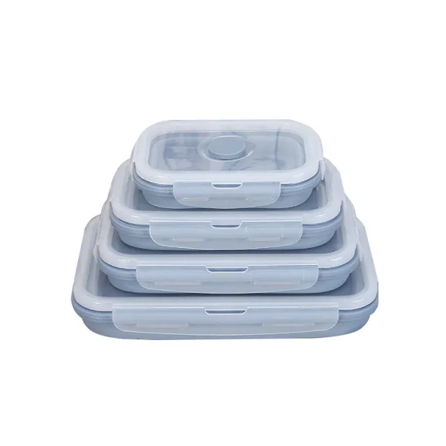 Silicone lunch box Blue1 - Shop at LoveMi