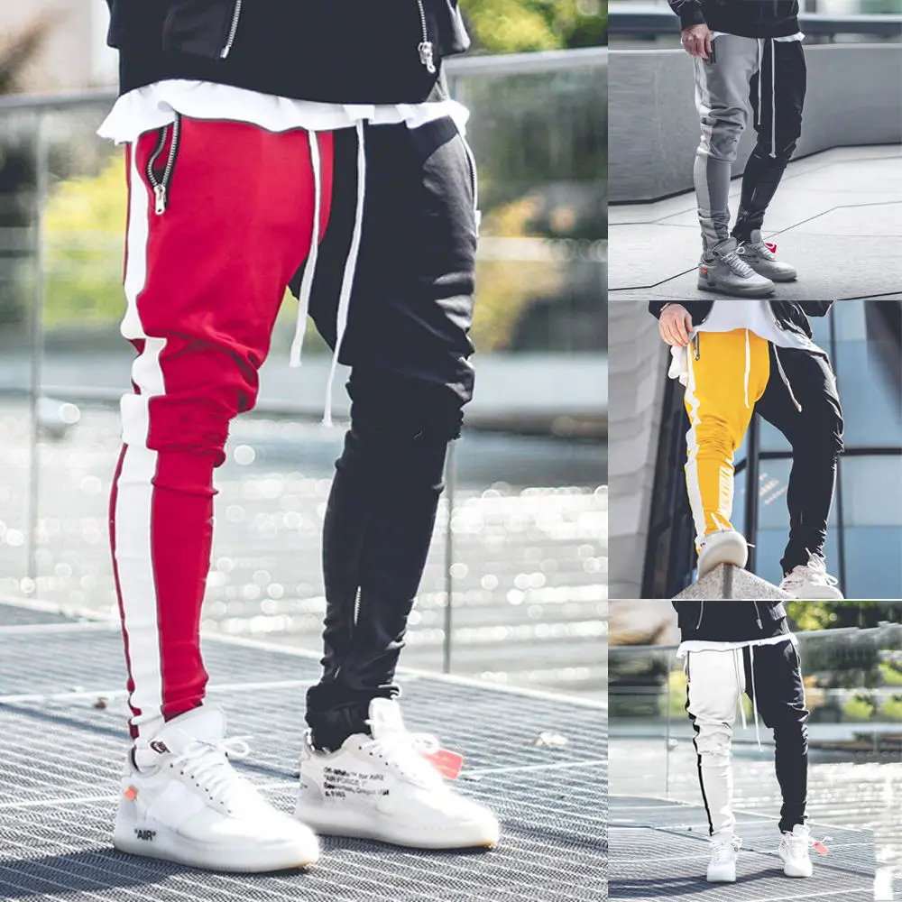 Color Mosaic for casual zipper pocket zipper pants