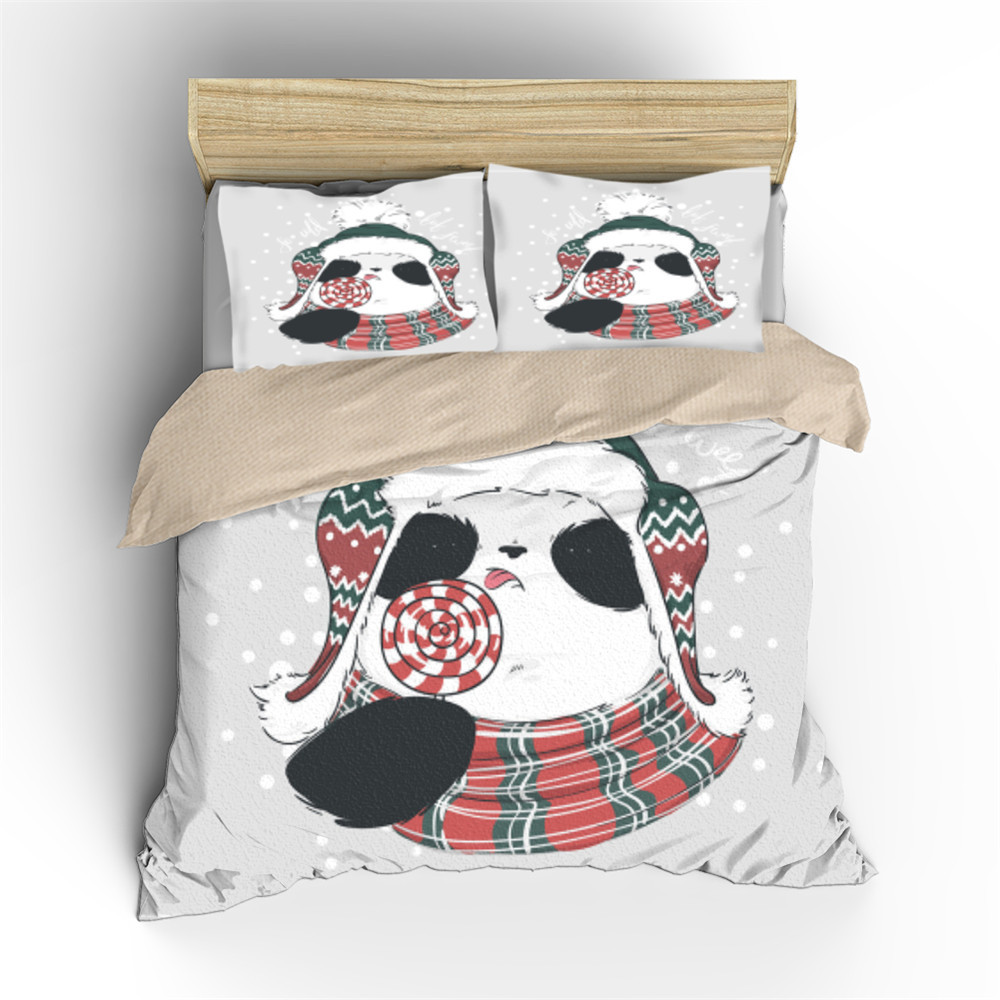 غطاء لحاف بطبعة رقمية ثلاثية القطع