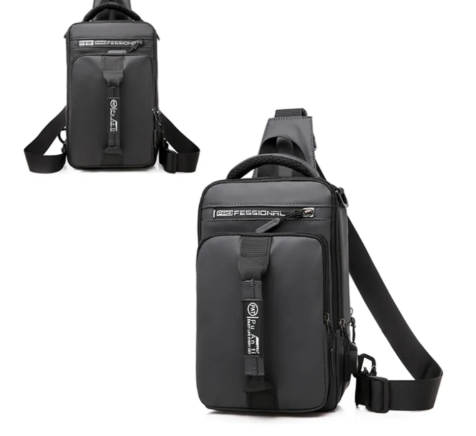 Chest bag casual outdoor messenger bag - Grey